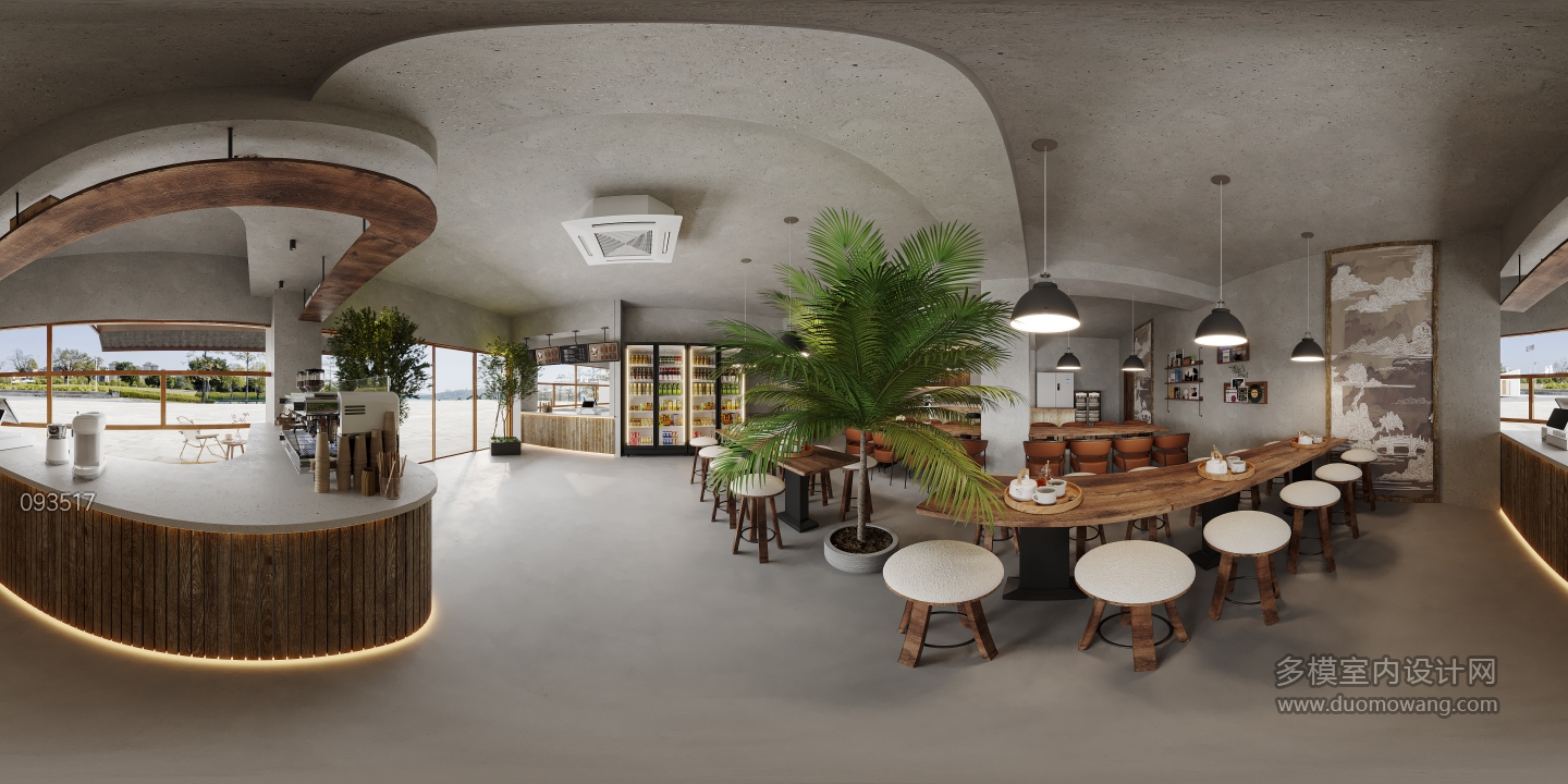 现代咖啡厅全景1