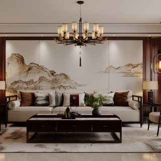 东晨花苑周先生_单张沙发背景