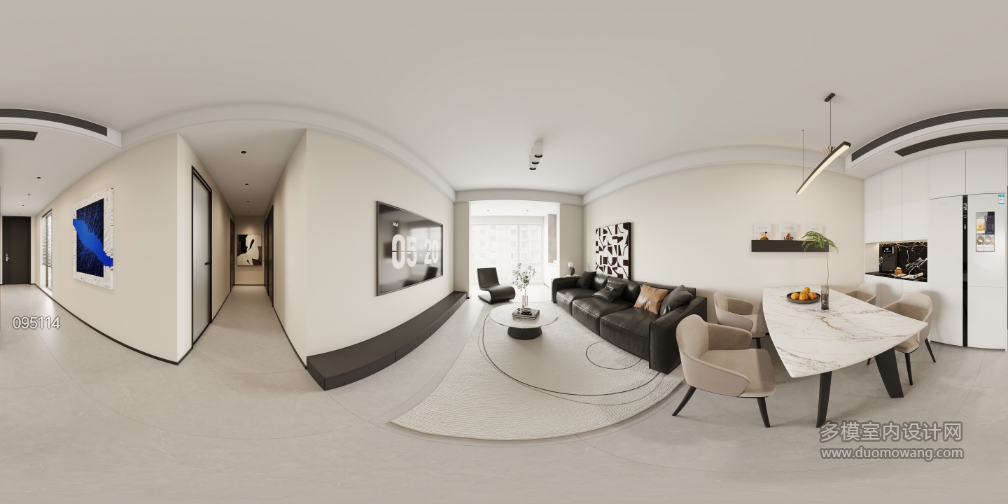 现代客餐厅全景