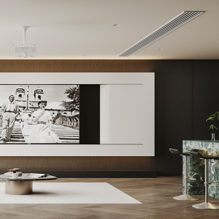 现代-客厅电视墙特写