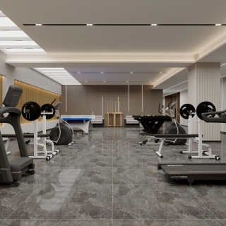 现代地下一层健身房特写1