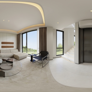 现代三楼起居室360