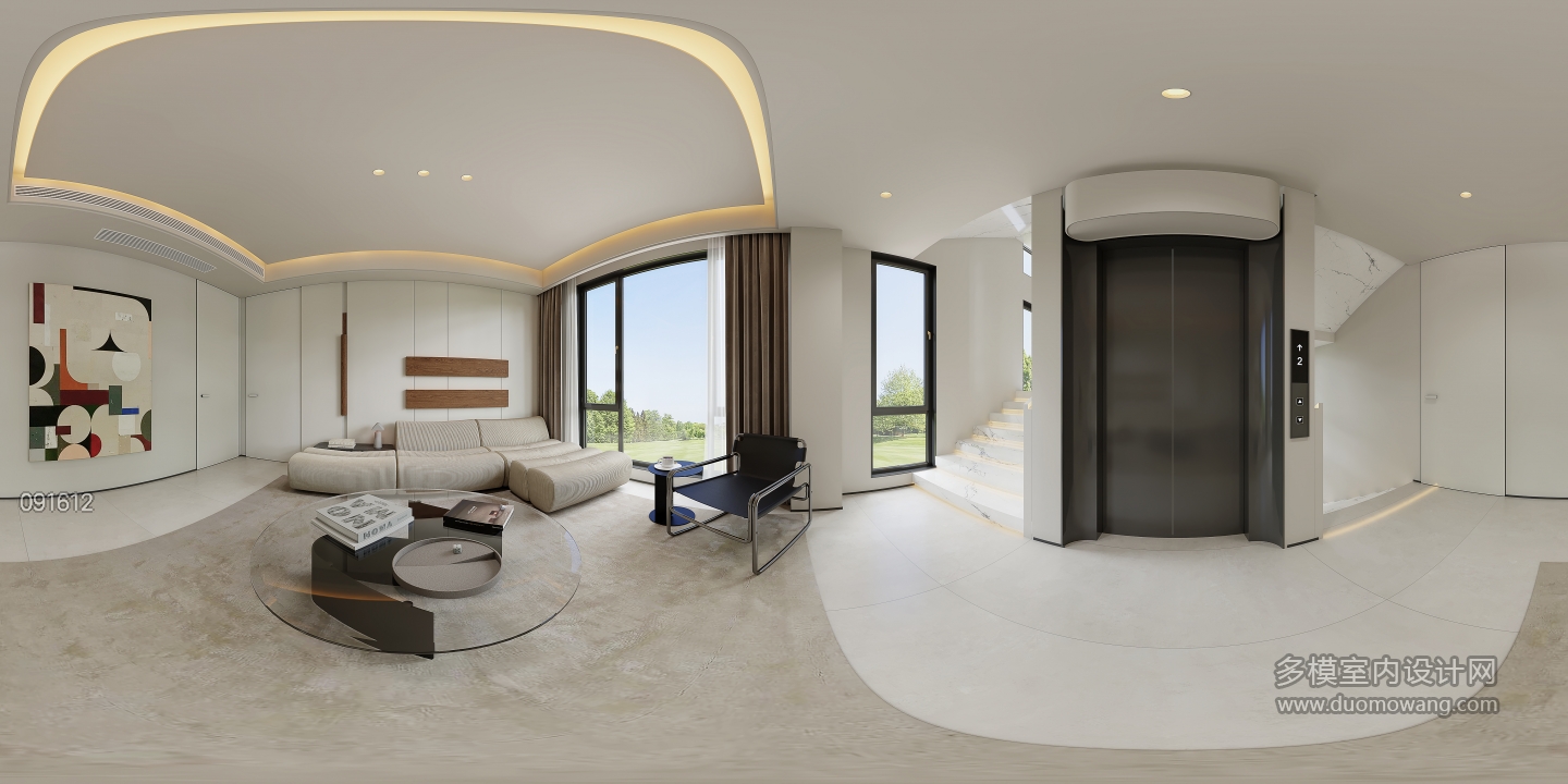 现代三楼起居室360