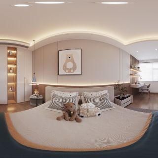 现代儿童房全景