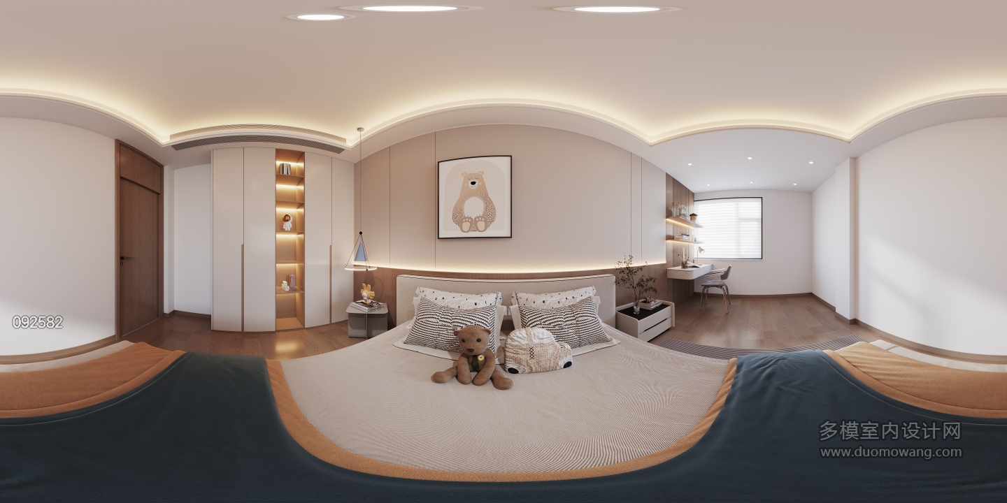 现代儿童房全景
