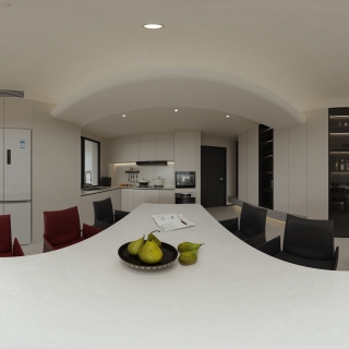 现代 餐厅 全景