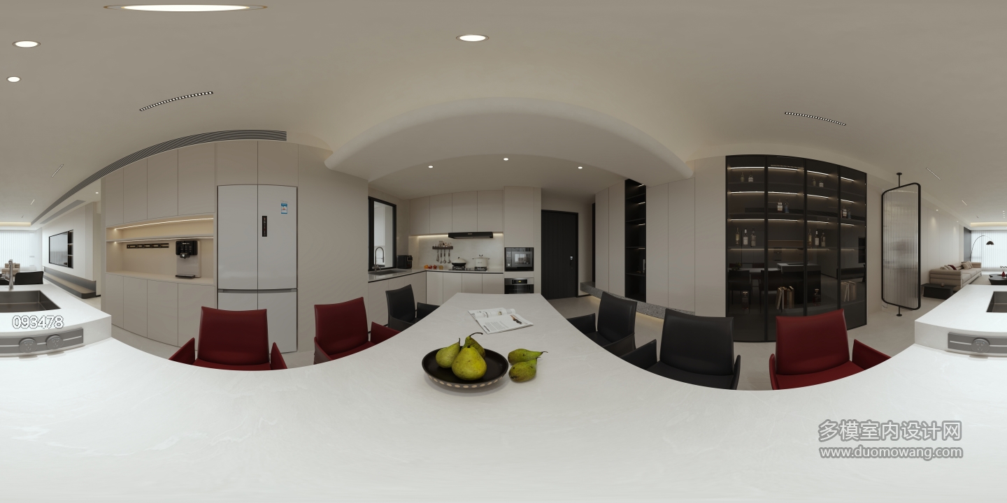 现代 餐厅 全景