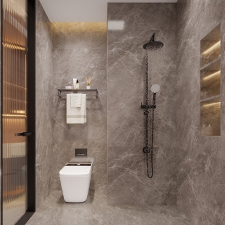 现代3层卫生间特写