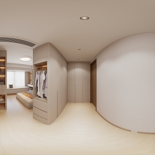 现代-主卧衣帽间（方案二)