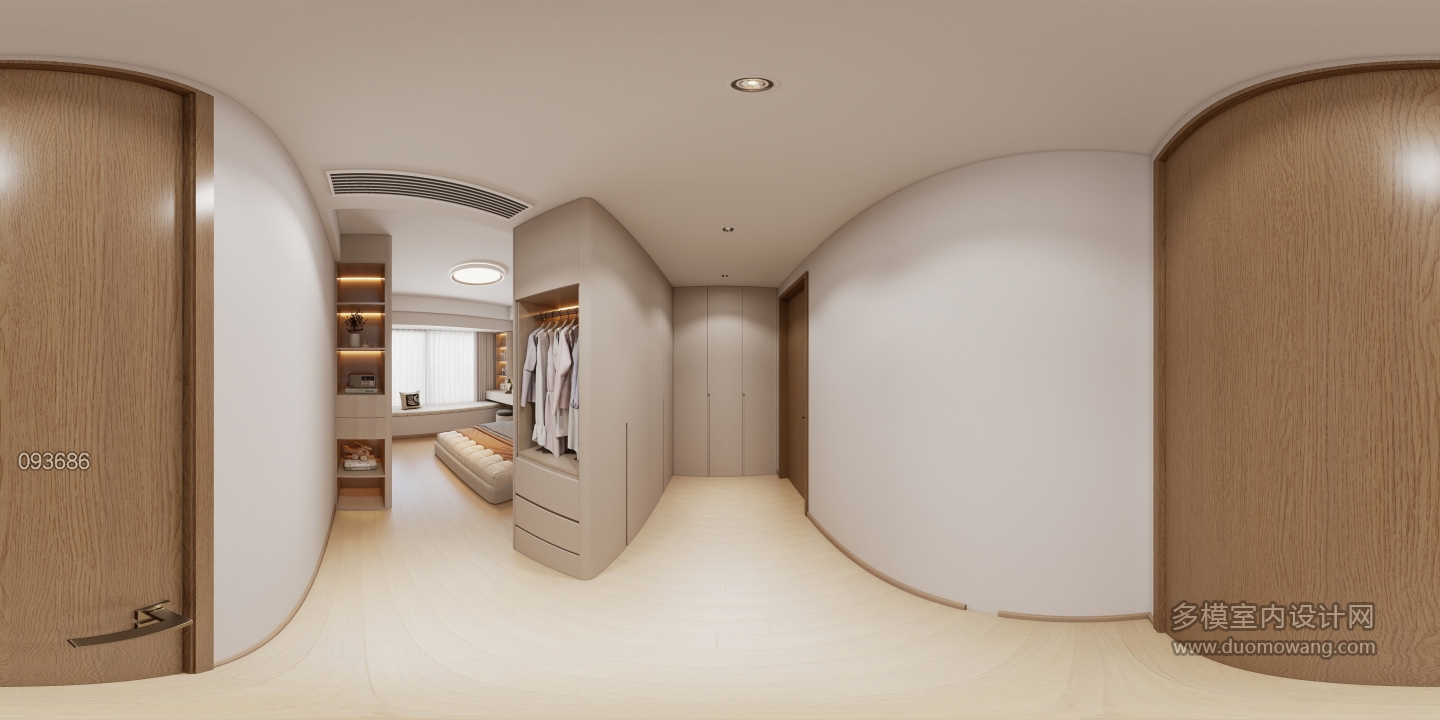 现代-主卧衣帽间（方案二)