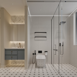 轻法女儿房卫生间特写