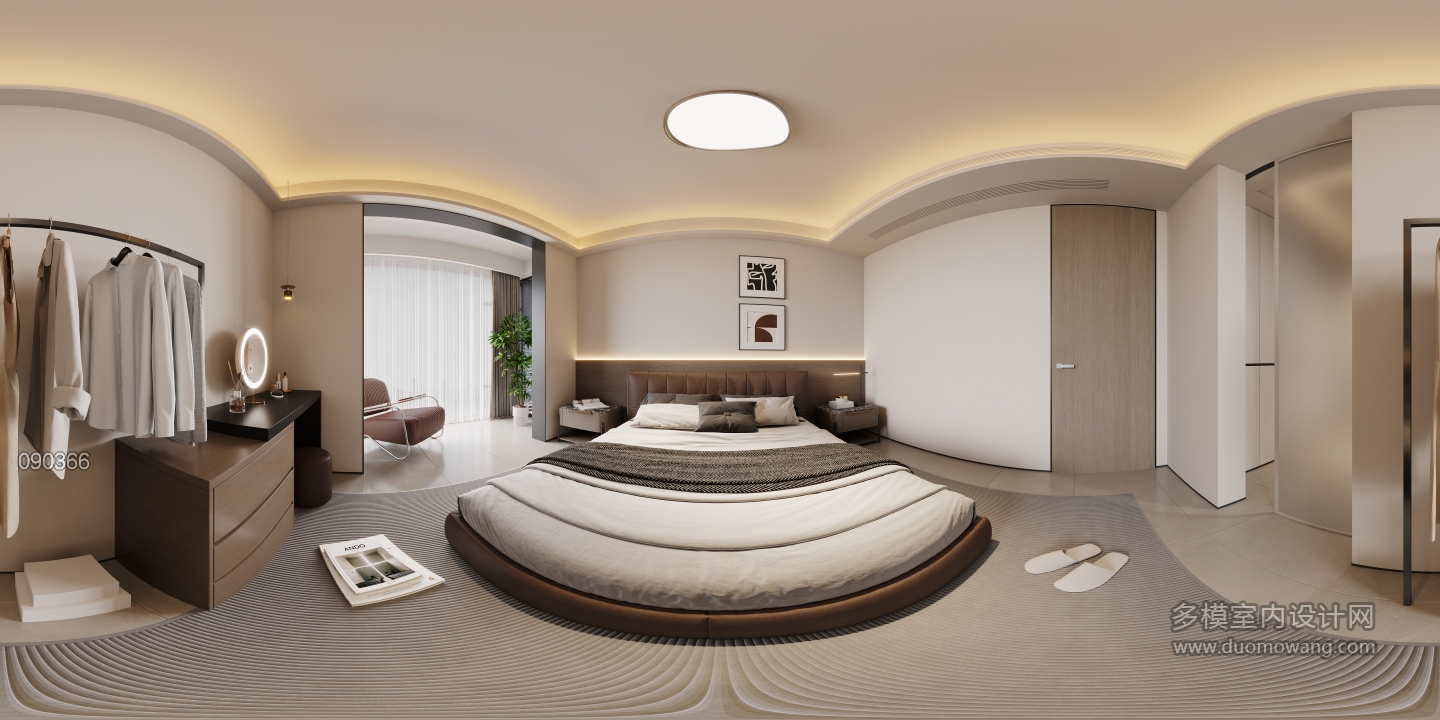 现代主卧全景