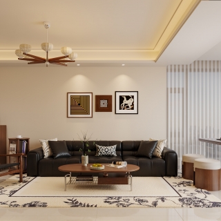 现代中古沙发背景