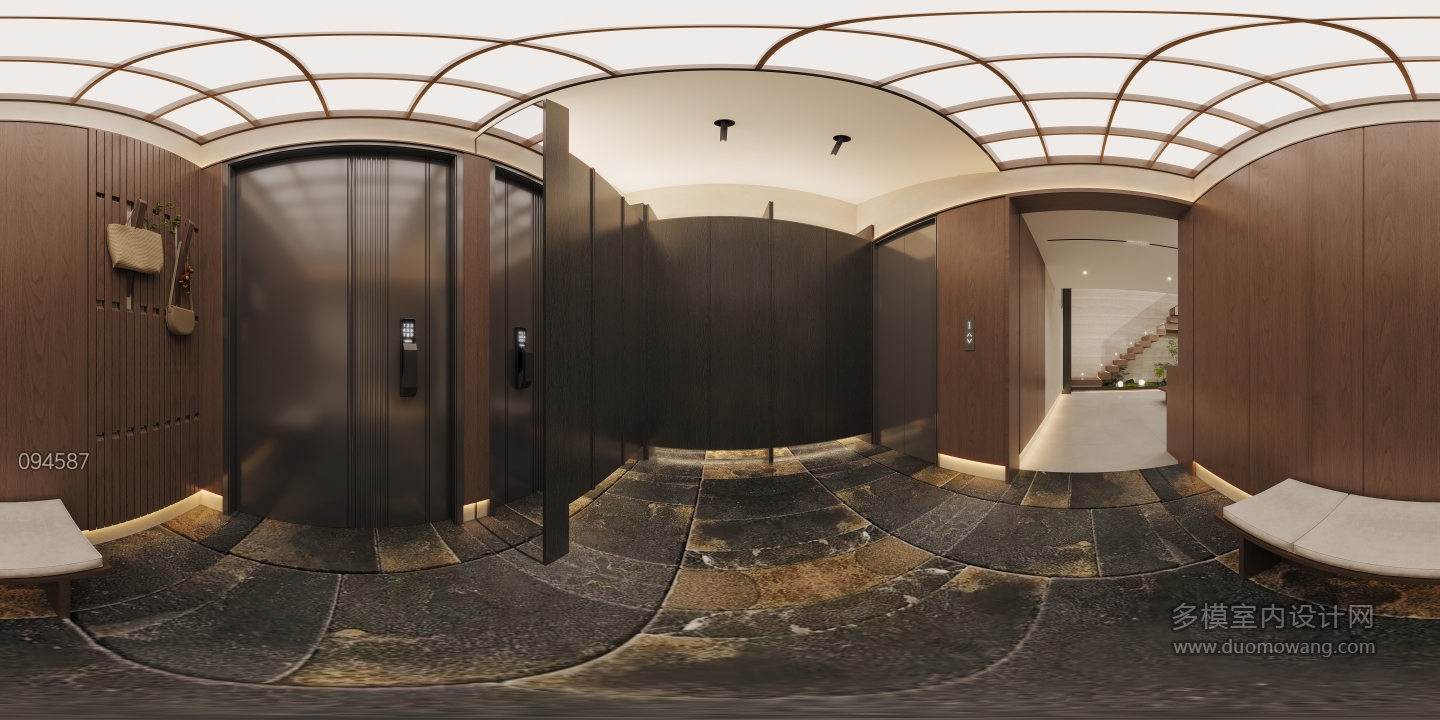 负二层玄关全景