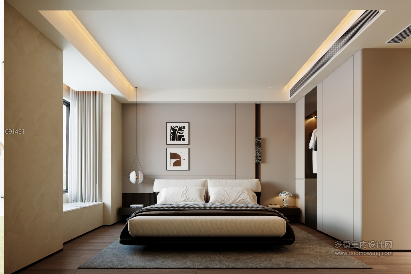 现代主卧静态