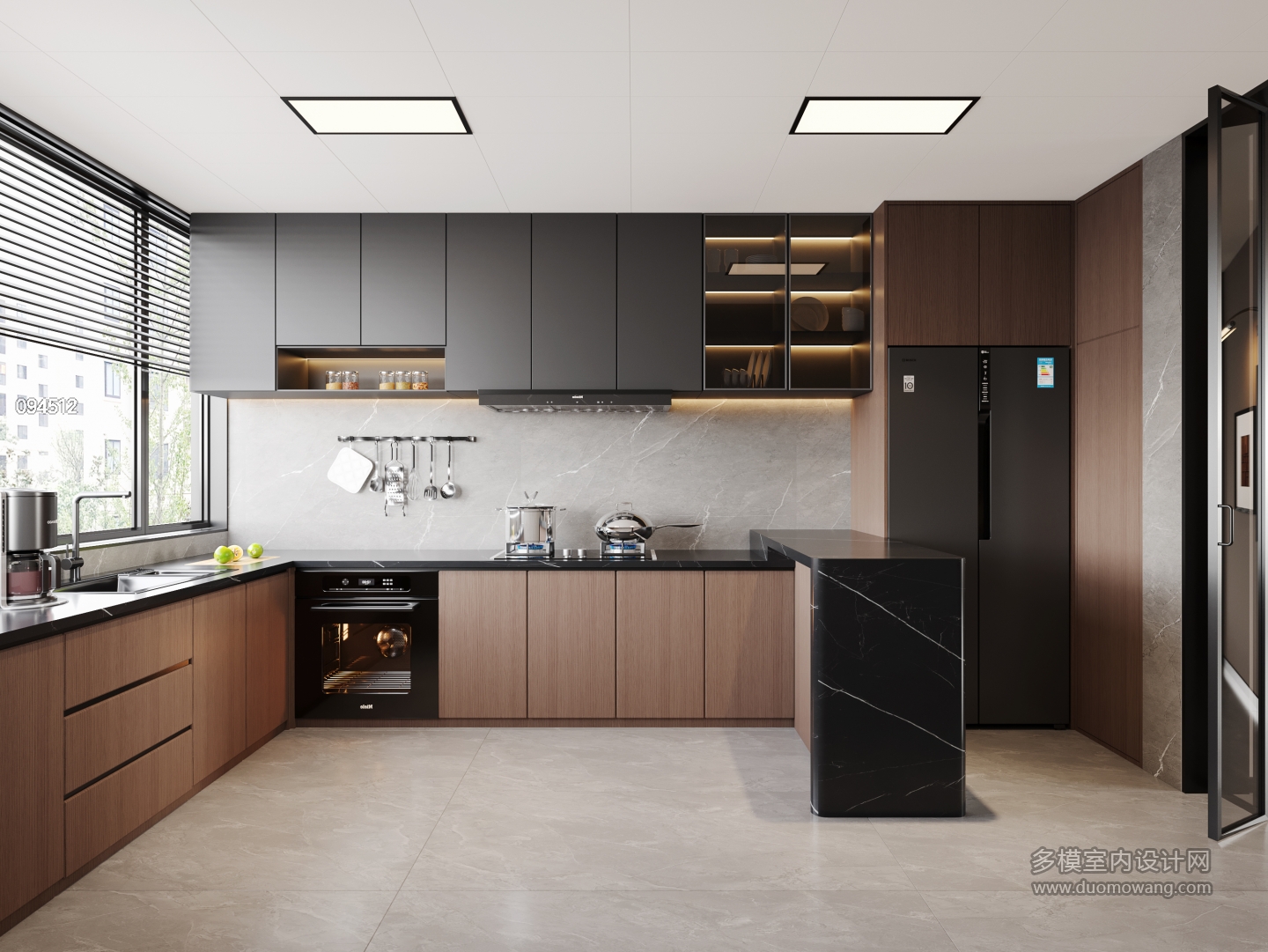 4现代意式厨房单张