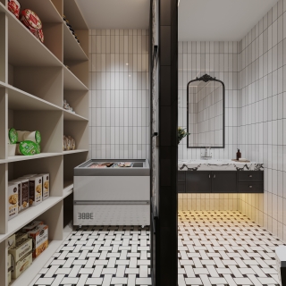 法式-一层卫生间特写