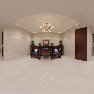 中式一层中堂全景