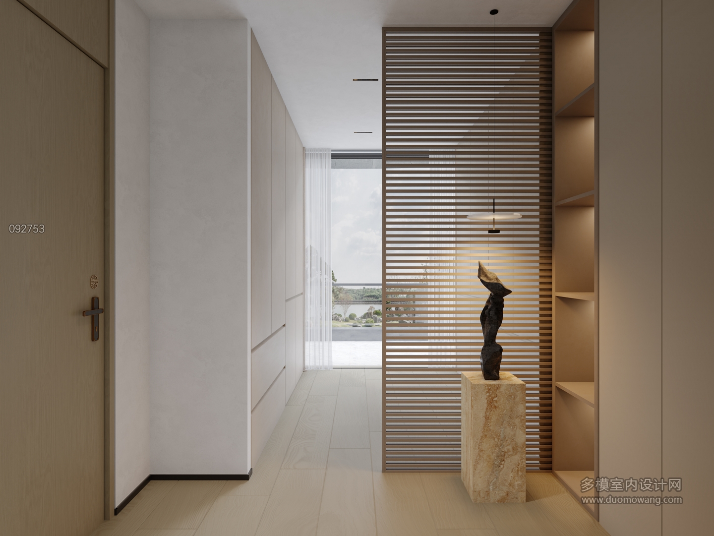 现代二楼衣帽间静态