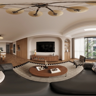 中古风客厅全景