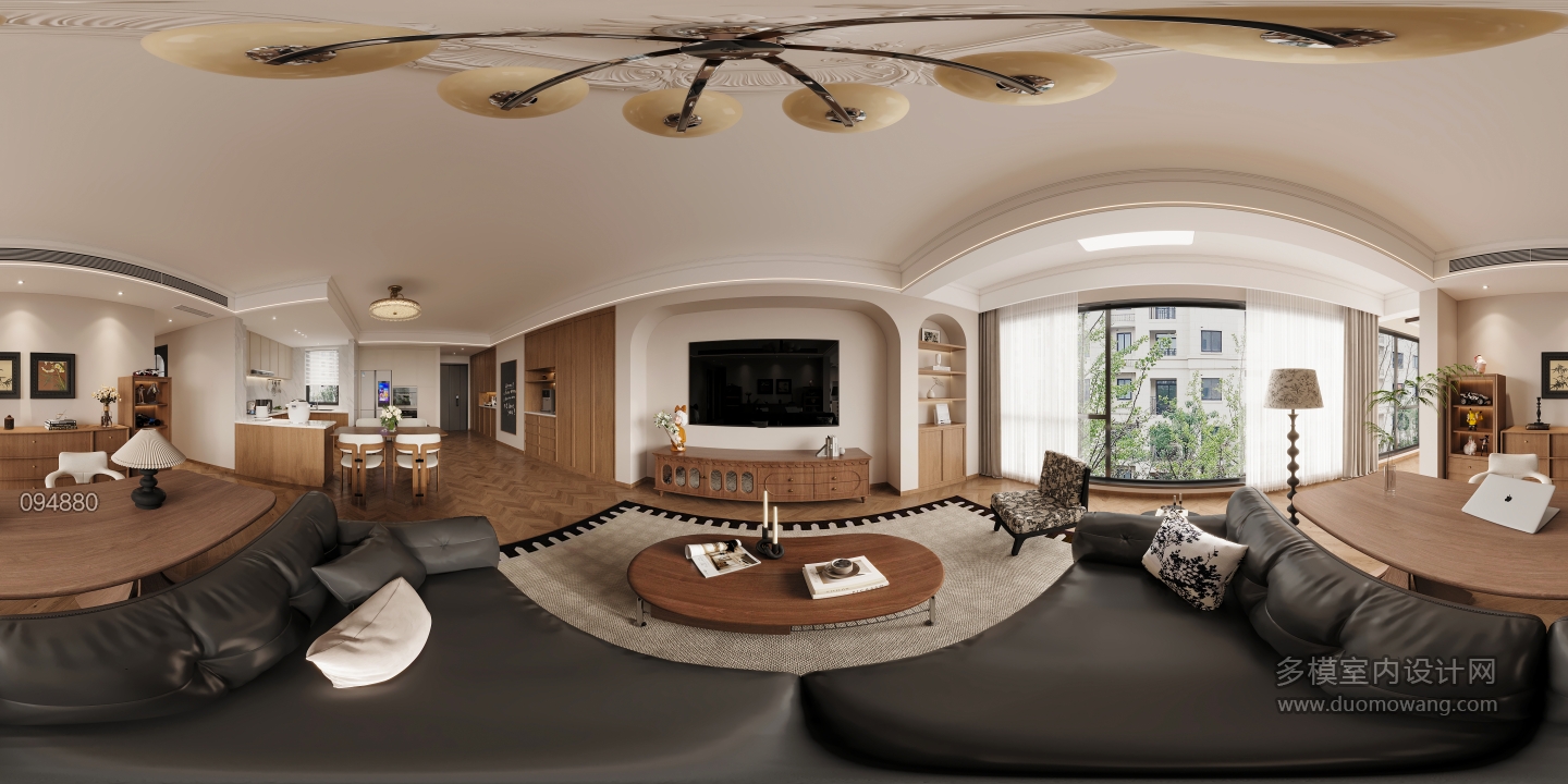 中古风客厅全景