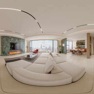 现代客餐厅全景