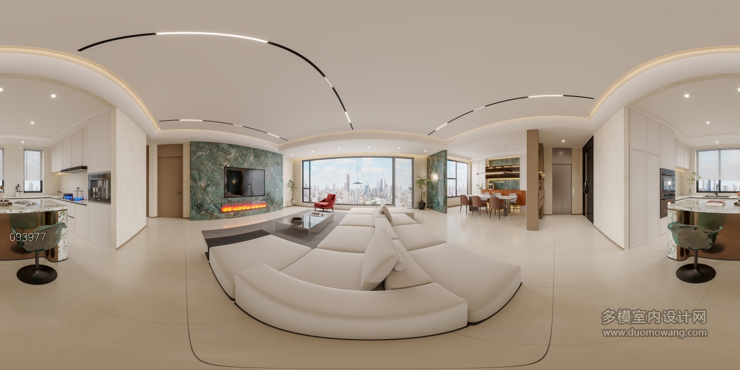 现代客餐厅全景