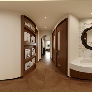 法式中古玄关全景