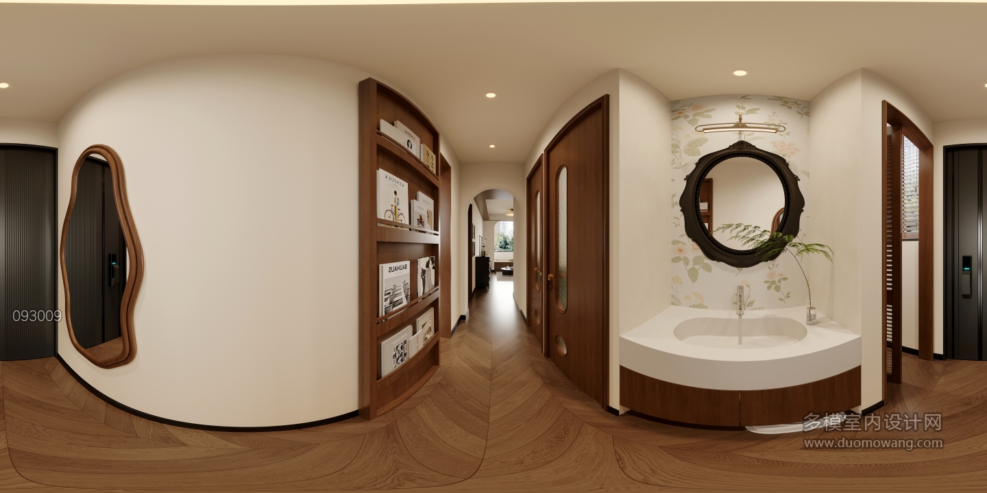 法式中古玄关全景