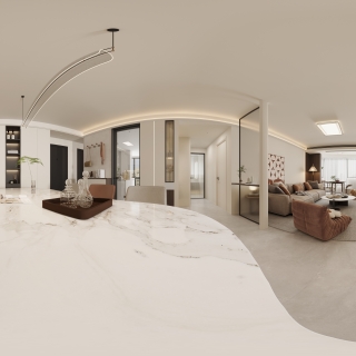 现代轻奢餐厅全景