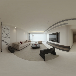 现代 客厅 全景