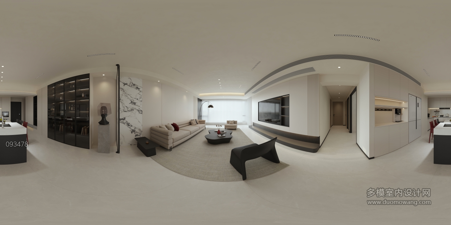 现代 客厅 全景