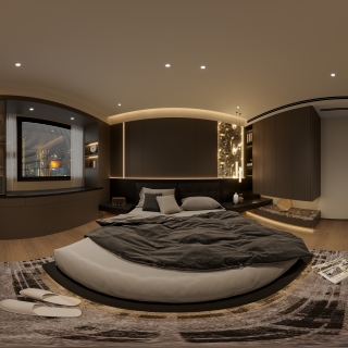 现代主人房全景