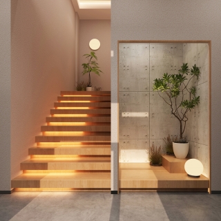 日式民宿楼梯间 (1)