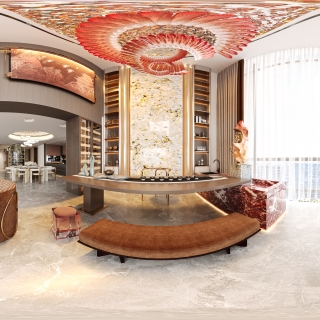 现代挑空茶室360