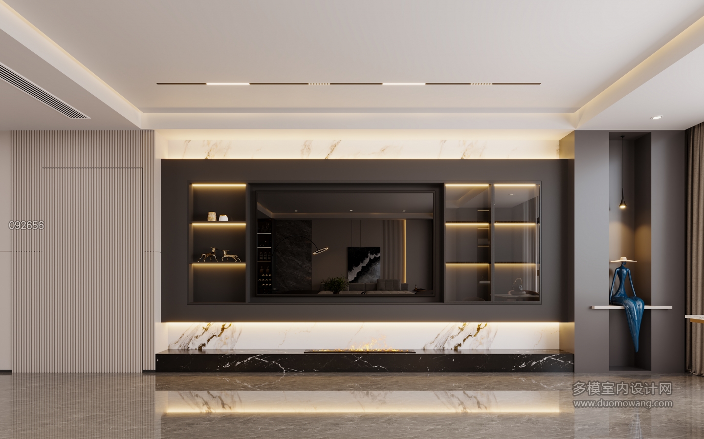 现代3层电视背景