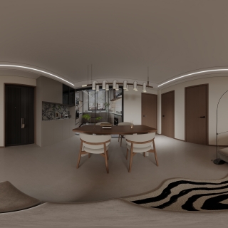 现代客餐厅全景