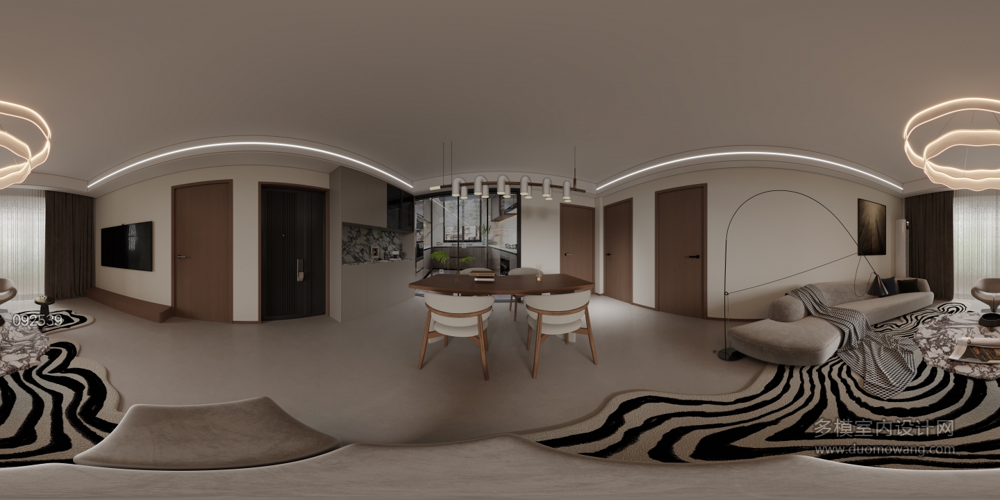 现代客餐厅全景