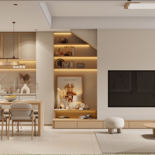 现代一层电视面