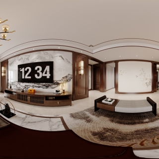 东晨花苑周先生_全景客厅