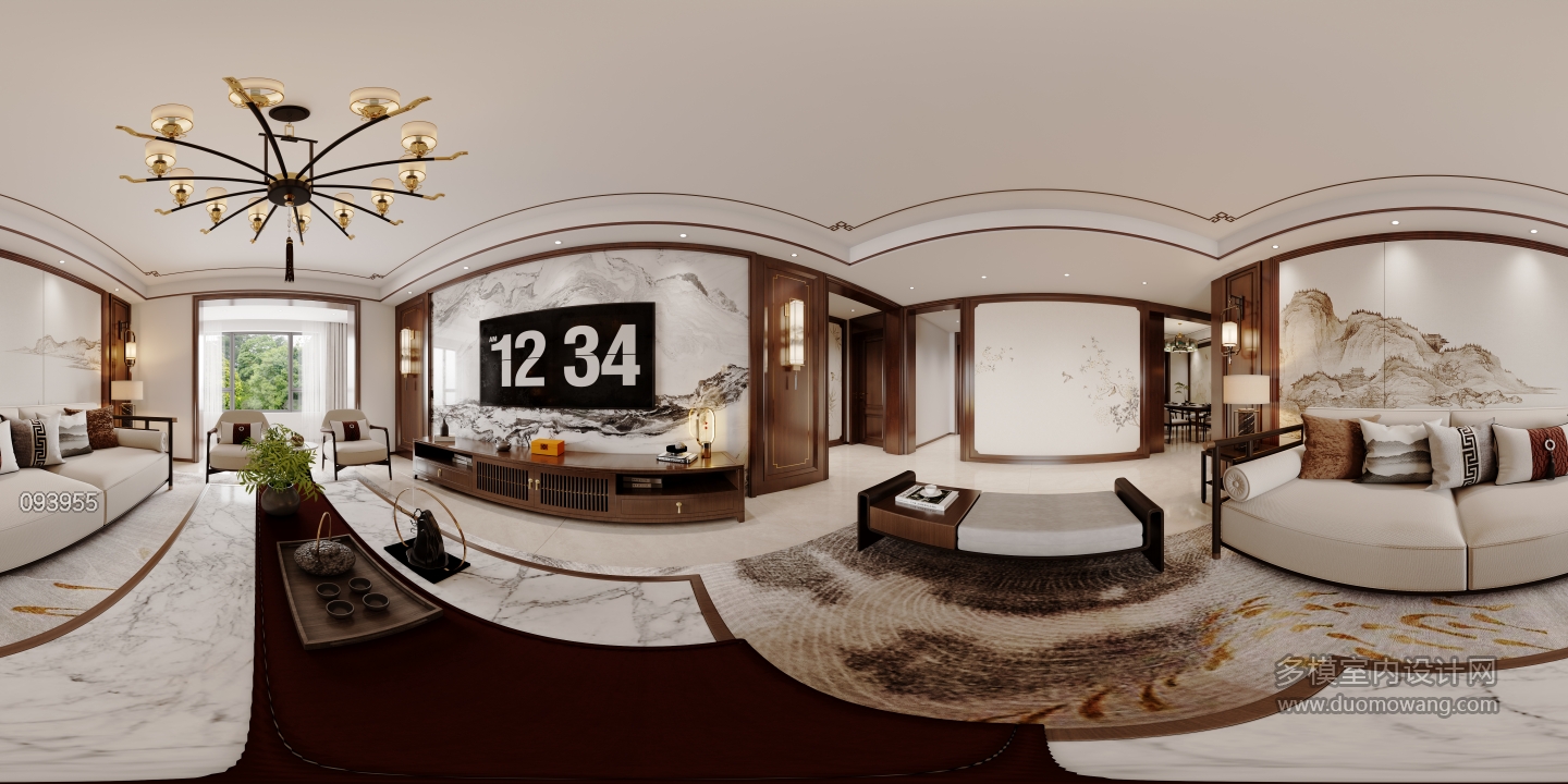 东晨花苑周先生_全景客厅