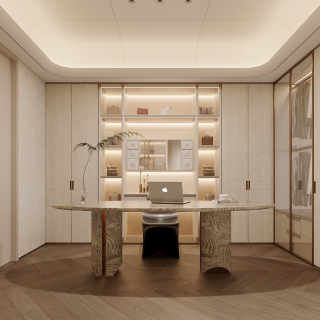 现代衣帽间特写