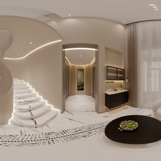 现代楼梯间全景