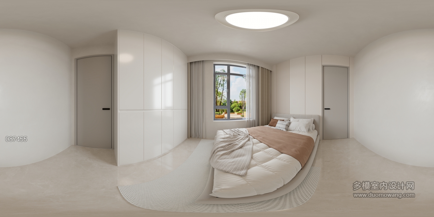 现代二层次卧3全景