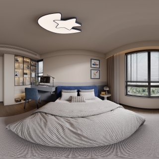 新中式2楼儿童房全景