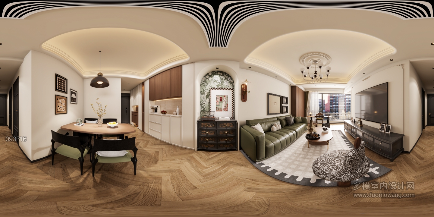 法式中古客餐厅全景