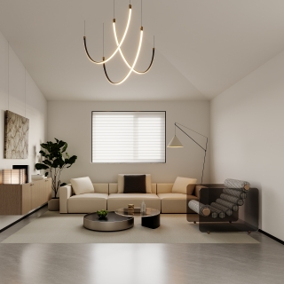 现代三层影音室