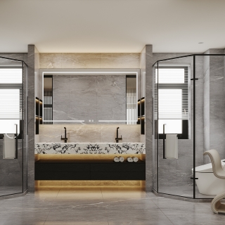 现代-卫生间特写