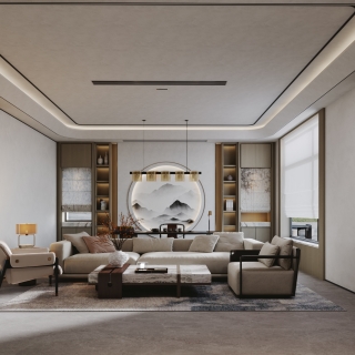 新中式1楼_沙发静态