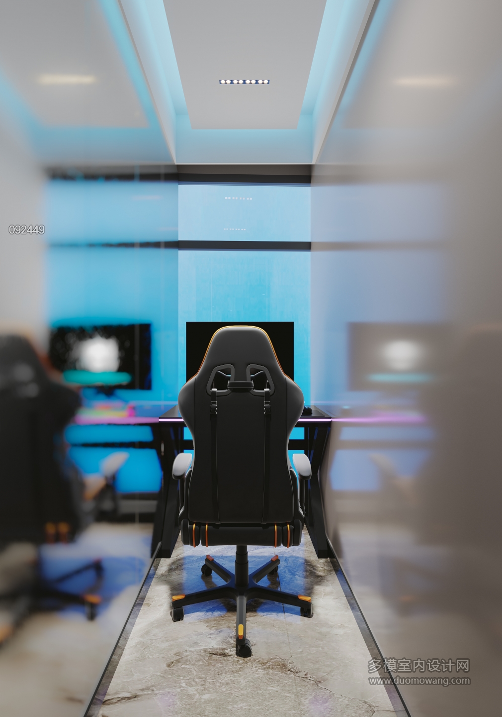 现代网吧单人包间